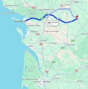 Route La Rochelle -> Payroux